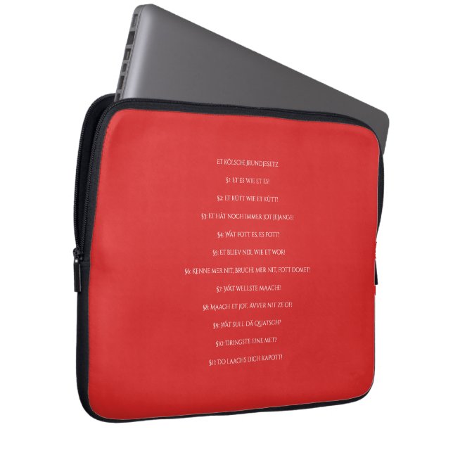 Das Kölsche Grundgesetz – Köln Cologne Kölsch Cöln Laptop Sleeve (Voorkant Rechts)