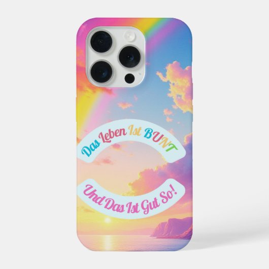 Das Leben ist BUNT iPhone Hoesje (Achterkant)