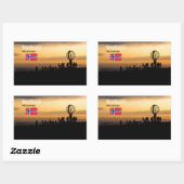 Das magische Nordkapp Rechthoekige Sticker (Vel)