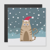 Das met kerstkat met kersthoed, grappige kat kaart (Voorkant / Achterkant)