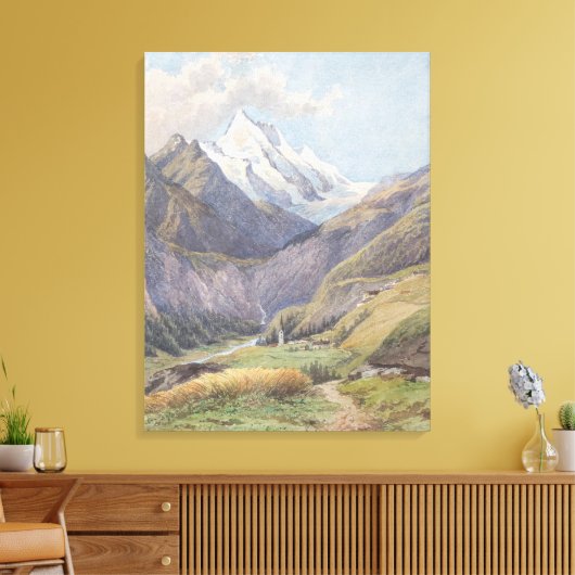 Das Mölltal mit dem Großglockner - Carl Lafite Canvas Afdruk (Insitu (Woonkamer))