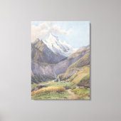 Das Mölltal mit dem Großglockner - Carl Lafite Canvas Afdruk (Voorkant)