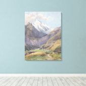 Das Mölltal mit dem Großglockner - Carl Lafite Canvas Afdruk (Insitu (Houten vloer))