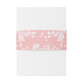  das Monogram roze bruiloft Uitnodigingen Wikkel (Achterkant Voorbeeld)