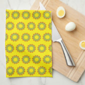 Das Muster aus dekorativen Blumenkränzen Theedoek (Quarter Fold)