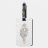 Das op een oude fiets bagagelabel (Achterkant verticaal)