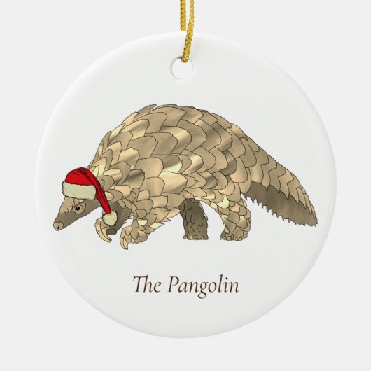 Das Pangolin bedreigde diersoorten Keramisch Ornament (Voorkant)