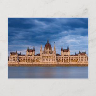Das Parlamentsgebäude in Budapest an der Donau Pos Briefkaart