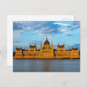 Das Parlamentsgebäude in Budapest an der Donau Pos Briefkaart (Voorkant / Achterkant)