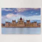 Das Parlamentsgebäude in Budapest an der Donau Puz Legpuzzel (Horizontaal)