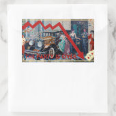 Das Party ist vorbei. Rechthoekige Sticker (Tas)