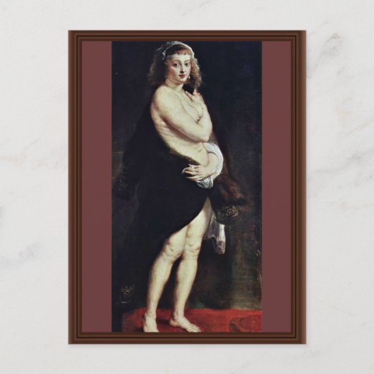 Das Pelzchen (portret van Hélène Fourment) van Rub Briefkaart (Voorkant)