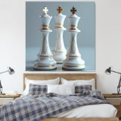 Das Spiel der Könige – Schach Canvas Afdruk (Insitu (Slaapkamer))