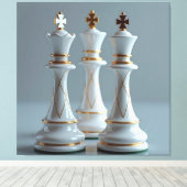Das Spiel der Könige – Schach Canvas Afdruk (Insitu (Houten vloer))