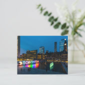 Das Stadtzentrum von Toronto bei Nacht Briefkaart (Staand voorkant)
