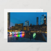 Das Stadtzentrum von Toronto bei Nacht Briefkaart (Voorkant / Achterkant)