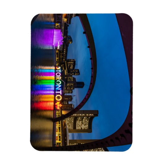 Das Stadtzentrum von Toronto bei Nacht Magnet Magneet (Verticaal)