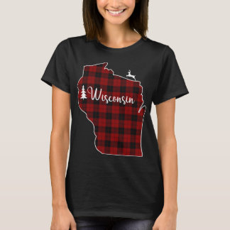 Da's stoppen voor mam Red Pset Deer Tree Wisconsi T-shirt
