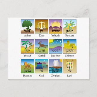 Das van Brasões Doze Tribos DE Israël conforme een Briefkaart