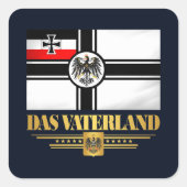 Das Vaterland Vierkante Sticker (Voorkant)
