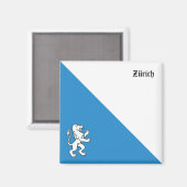 Das Wappen vom Kanton Zürich Magnet (Voorkant / Achterkant)