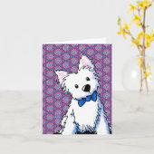 Dasband Westie Kaart (Gele Bloem)