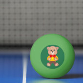 Dasbeer met vlinderdas op groen pingpongbal (Net)