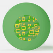 Dasbeer met vlinderdas op groen pingpongbal (Achterkant)