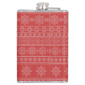 Dasbesneeuwt lelijk snowflake snoeischaar breibrak heupfles (Achterkant)