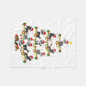 Dasborstverlichting Kerstman Dasborst Kerstboom Fleece Deken (Voorkant (Horizontaal))
