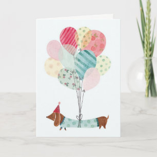 Daschund Birthday Card Kaart