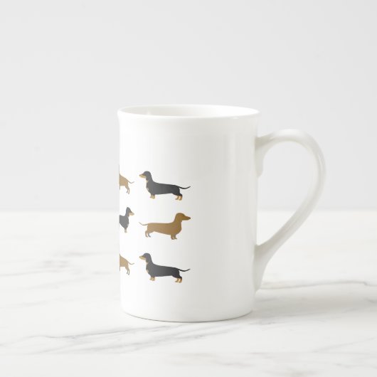 Daschund Bone-China-mok Bone China Mok (Rechts)