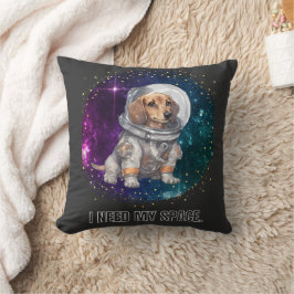 Daschund Dog Astronaut Ruimteonderzoek Astronomie Kussen