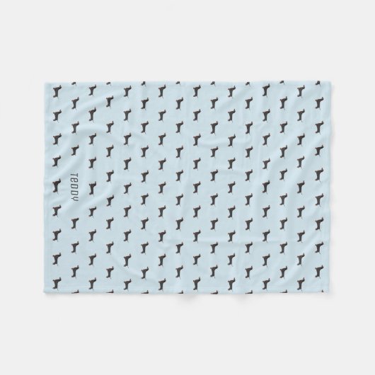 Daschund Dogs Pattern Fleece Deken (Voorkant (Horizontaal))