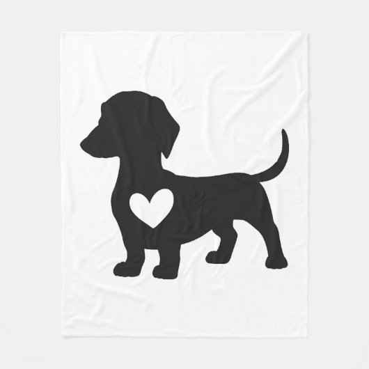 Daschund fleece deken (Voorkant)