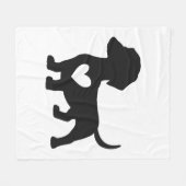 Daschund fleece deken (Voorkant (Horizontaal))