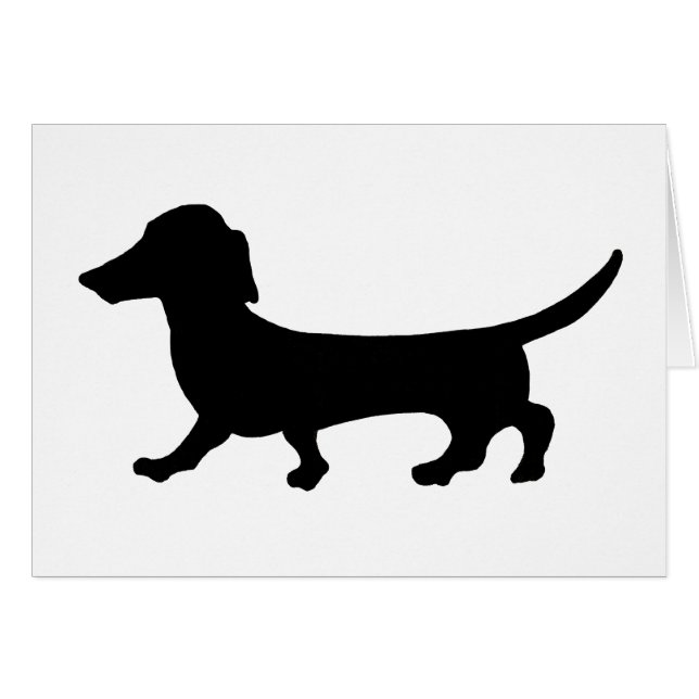 Daschund Greating Card (Voorkant Horizontaal)