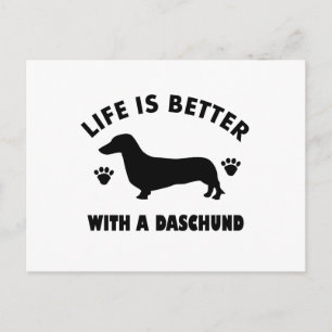 daschund hondenontwerp briefkaart