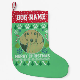 Daschund-Hondenras Oogly-kerstkeuken Kleine Kerstsok