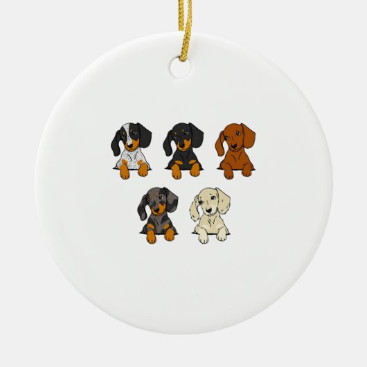 Daschund Keramisch Ornament (Voorkant)