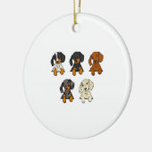Daschund Keramisch Ornament (Links)