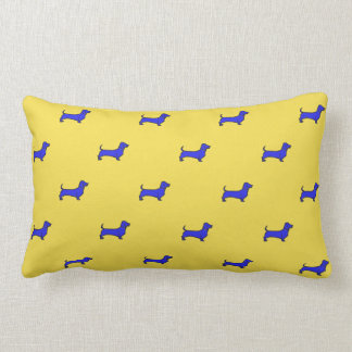 Daschund Lumbar Pillow - met blikken blauw op Oran Kussen