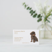 Daschund Puppy Visitekaartje (Staand voorkant)