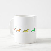 Daschund Rainbow-Mok Koffiemok (Voorkant links)