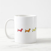 Daschund Rainbow-Mok Koffiemok (Links)