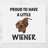 Daschund sparkling wijnetiket (Enkel label)