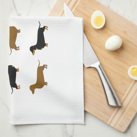 Daschund Theedoek (Quarter Fold)