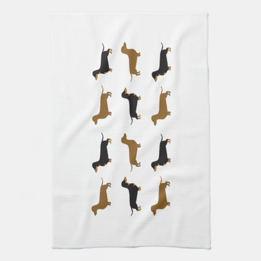 Daschund Theedoek (Verticaal)