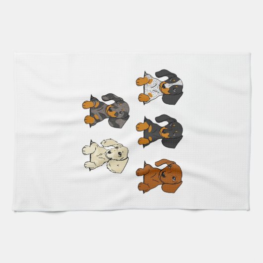 Daschund Theedoek (Horizontaal)