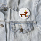 DaschundBDay Ronde Button 5,7 Cm (In situ)